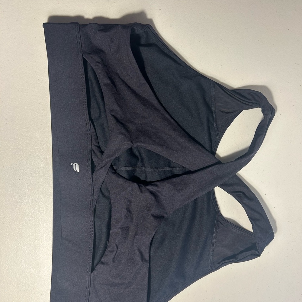 Fabletics Black Sports Bra with Logo